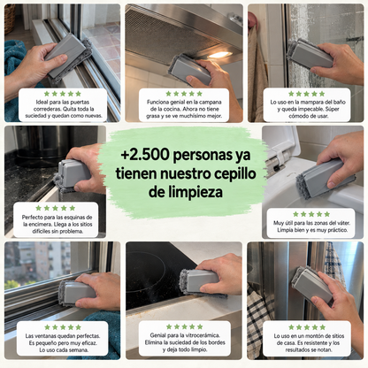 Zentro Cepillo Limpiador 3 en 1 para Rincones Difíciles